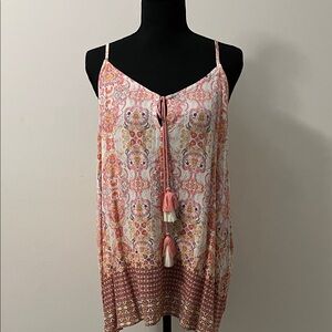 Chic Boho Pink and Cream Camisole